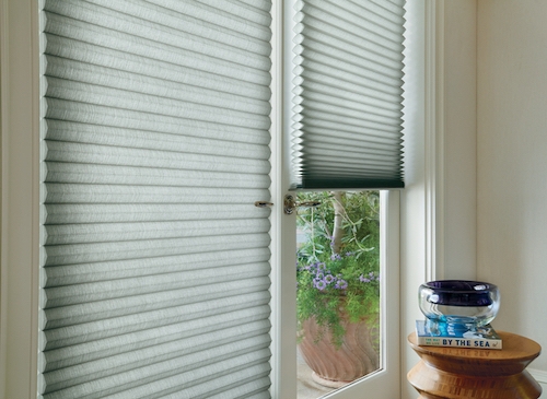 Hunter Douglas Duette® Honeycomb Shades on doors