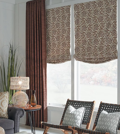 decorative mock roman shade