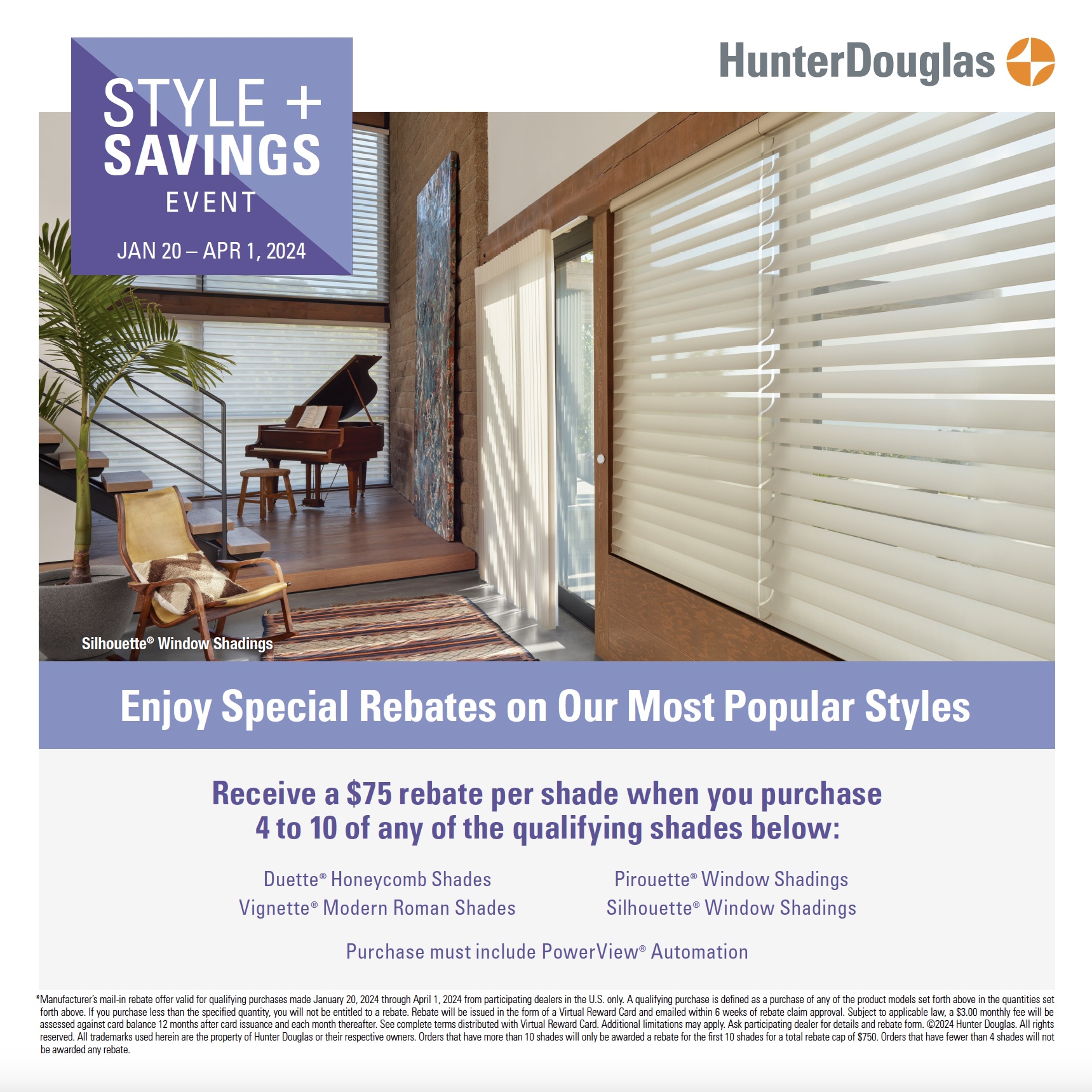 style-savings-hunter douglas-event Hunter Douglas Automated Shades Sale