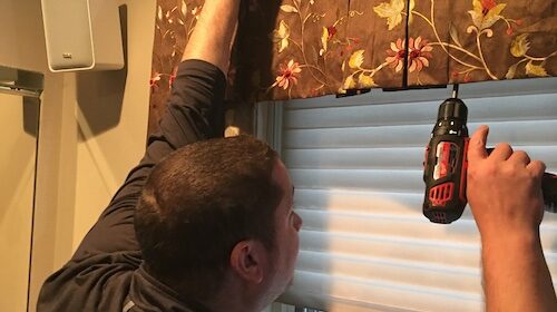 Hunter Douglas window shades installation