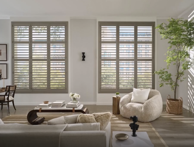 Boston interior wooden shutters