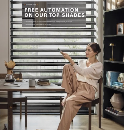 Hunter Douglas Sale Automated Shades